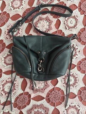 Rebecca Minkoff Green Leather Small Julian Crossbody Bag
